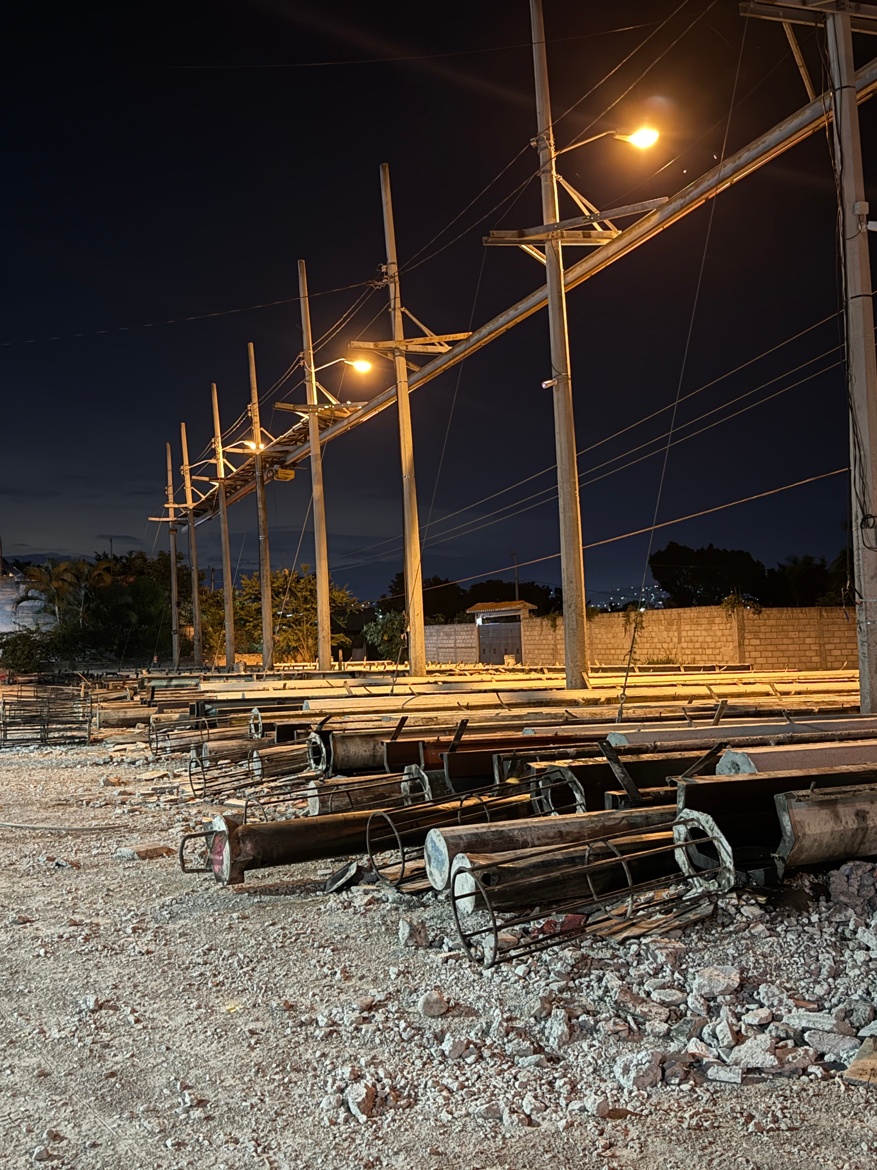 Área de producción iluminada